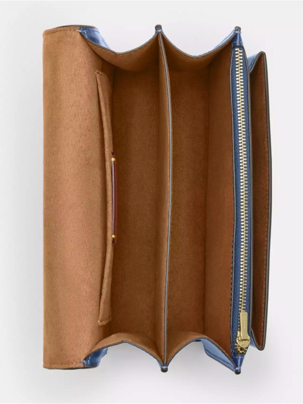 Coach Klare Crossbody Bag in Deep Blue Calf Leather with Gold Tone Hardware - Picture 3 of 10